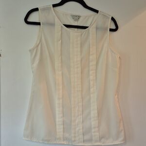 Banana Republic Cream Sleeveless Blouse